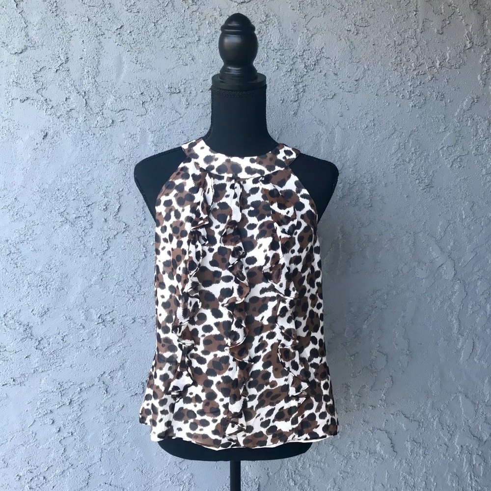 Leopard Silk Top 🖤